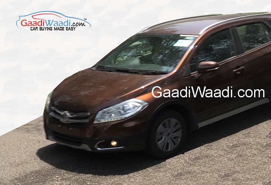 maruti-suzki-s-cross-in-brown-color-front-view