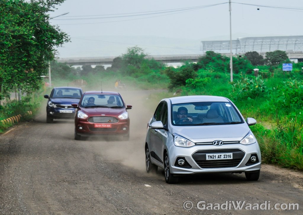 Ford Aspire Vs Hyundai Xcent Vs Tata Zest shootout