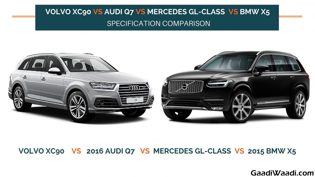 Volvo XC90 vs Audi Q7 vs Mercedes GL-Class vs BMW X5 EXTERIOR