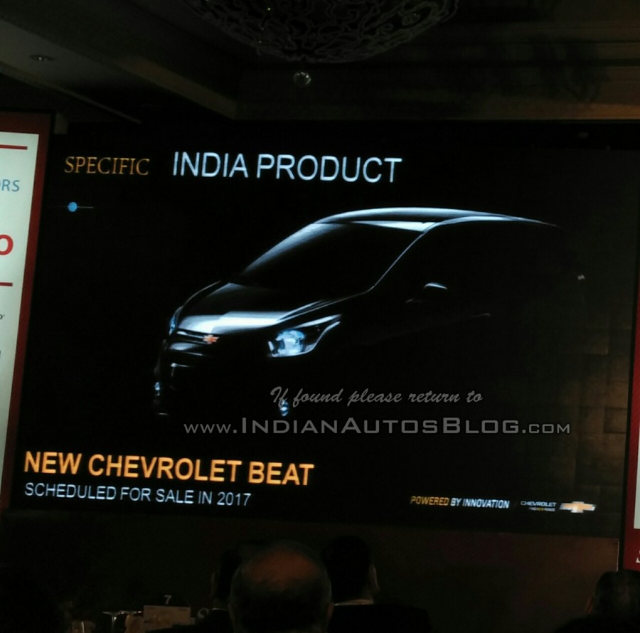 2017 Chevrolet Beat for India teased
