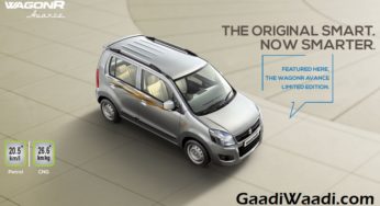 Exclusive: Maruti WagonR Avance Limited Edition Launched, Priced from Rs. 4.14 Lakhs