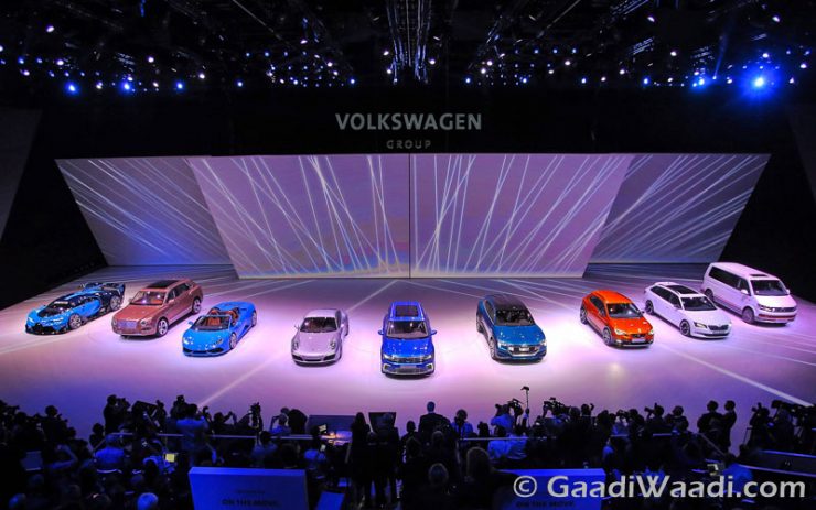 Volkswagen group night Frankfurt motor show 2015