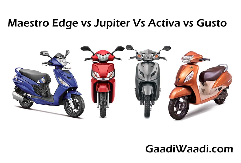 Maestro Edge vs Jupiter Vs Activa vs Gusto