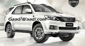 Limited Edition Toyota Fortuner TRD Sportivo Platinum Silently launched in India