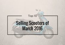 Top 10 selling scooters of march 2016