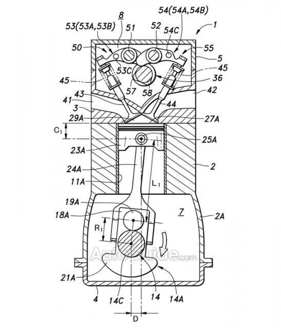 Honda Patents Adjustable Displacement Engine 3