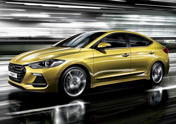 Hyundai-Avante-Elantra-Sport-Blazing-Yellow-Front-Three-Quarter.jpe