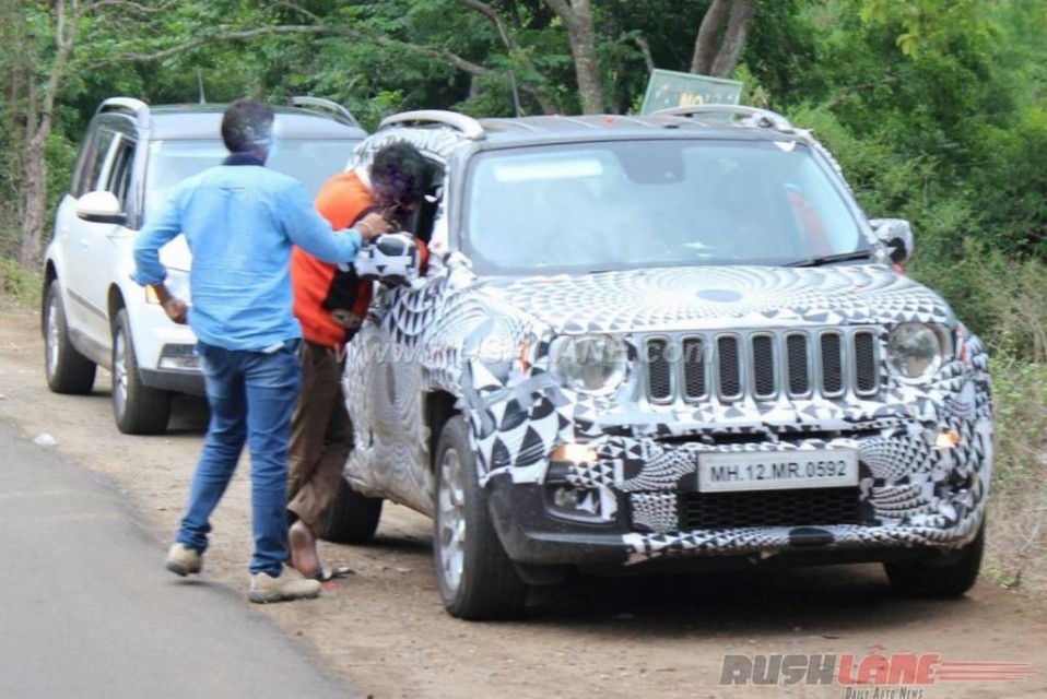 Jeep Renegade Spied Testing with Skoda Yeti