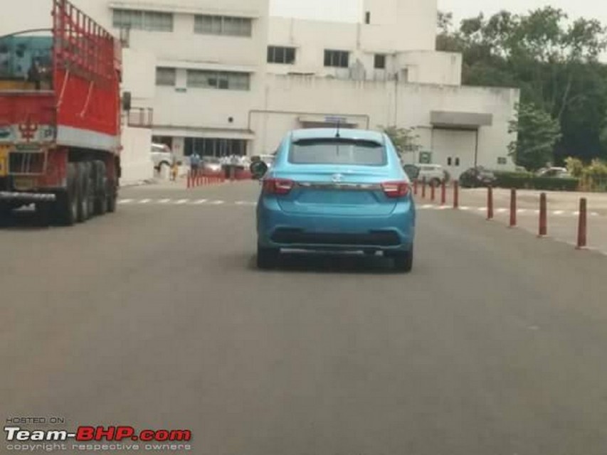 Tata Kite 5 Sedan Spied in blue colour