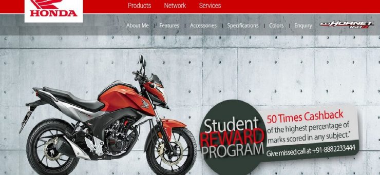 Honda CB Hornet 160R Student Reward Program