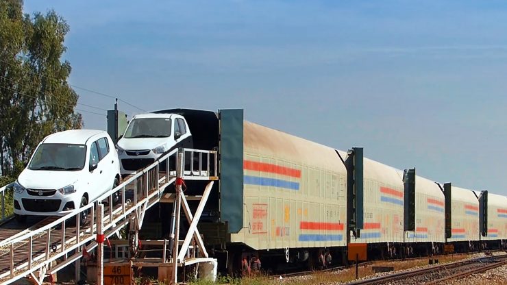 Maruti car freight train