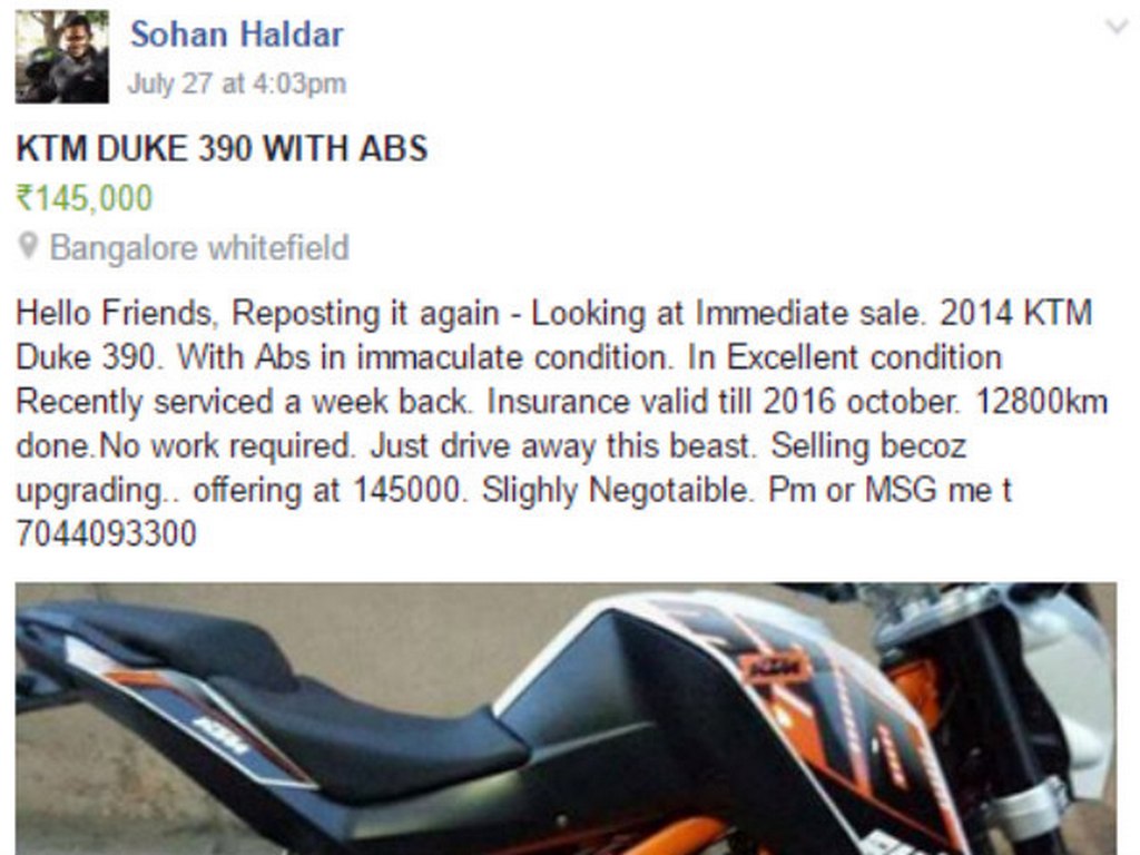 KTM 390 Duke Owner Brutally Murdered Following Online Selling Ad