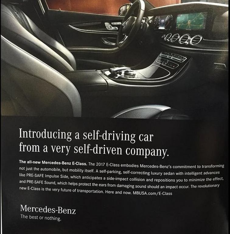 Mercedes-Benz Withdraws 'Self Driving Car' Ad Campaign for 2017 E-Class