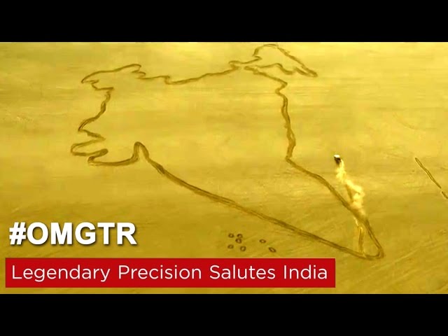 Nissan GT-R Pays Republic Day Tribute by Carving World’s Largest Map Outline