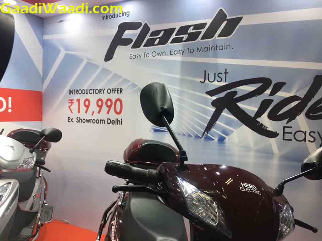 Hero Flash Electric Scooter Launched At Rs 19 990 Specs Pics