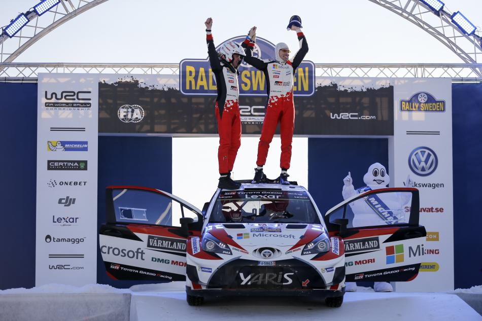 Jari-Matti Latvala 2017 WRC Rally Sweden Toyota Win 1