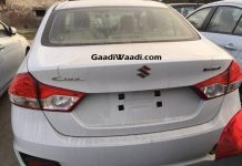 Maruti Suzuki Emblem and Variant Badge Dropped from Ciaz