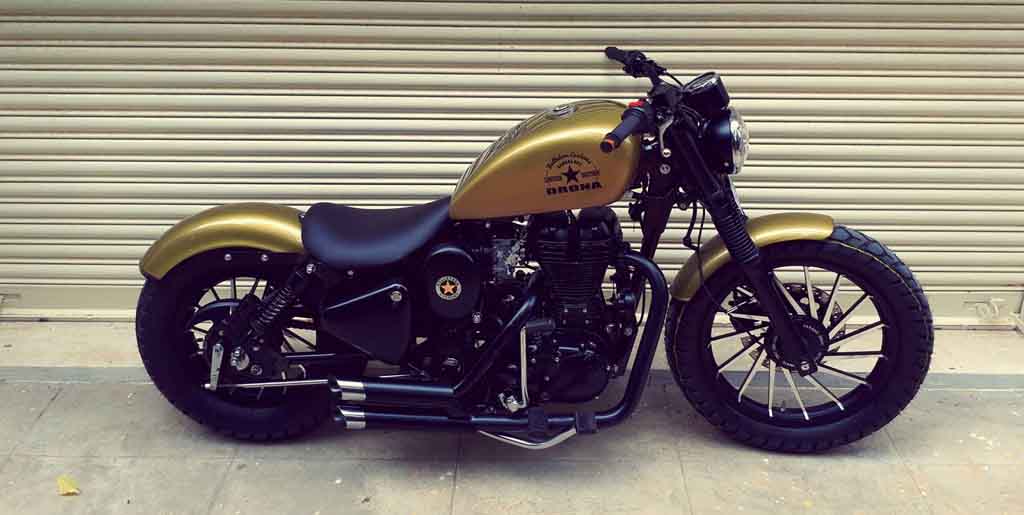 Modified Royal Enfield Classic Dons A Harley Davidson Iron 883 Look