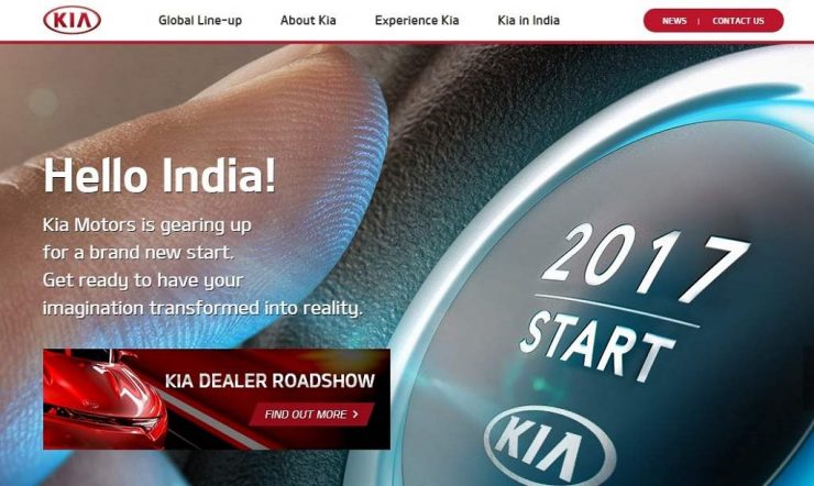 Kia India Website