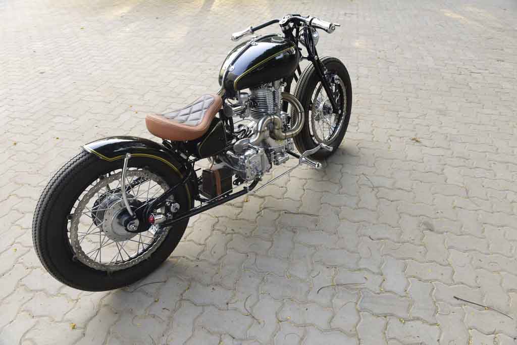 This Customised Royal Enfield Features A Retro Bobber Look