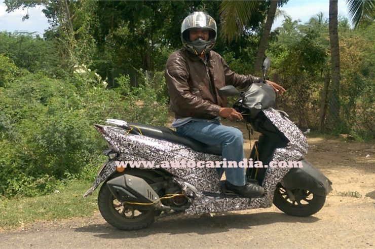 All-New TVS 125cc Scooter With Sporty Design Cues Spotted On Test