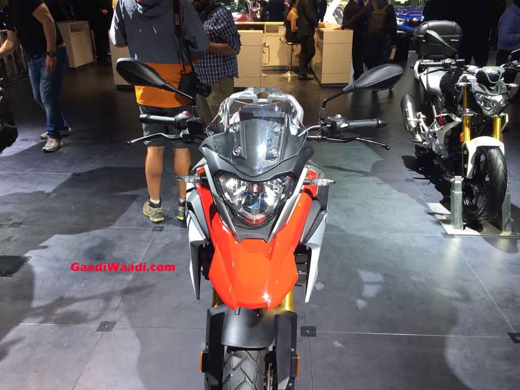 18 Auto Expo Bmw G310gs Displayed Ahead Of Launch In Late 18