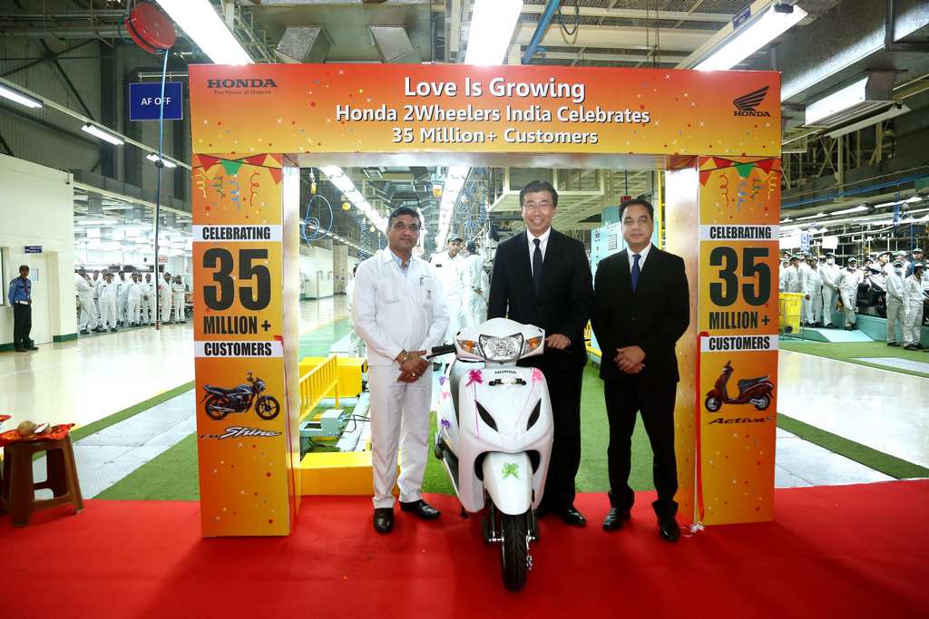 Honda 2Wheelers Achieve 35 Million Production Milestone In India