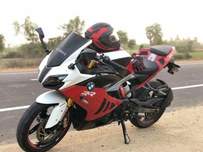 TVS Apache RR 310 Customised To Look Like BMW S1000RR_