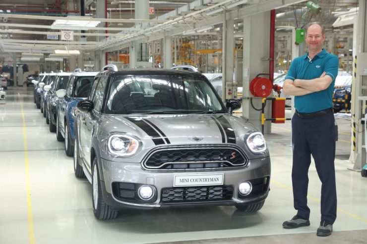 Jochen Stallkamp, Managing Director – BMW Group Plant Chennai with the all-new MINI Countryman as it rolls-out of the plant
