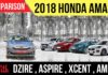 New Honda Amaze vs Maruti Dzire vs Other Rivals Spec Comparison - Video