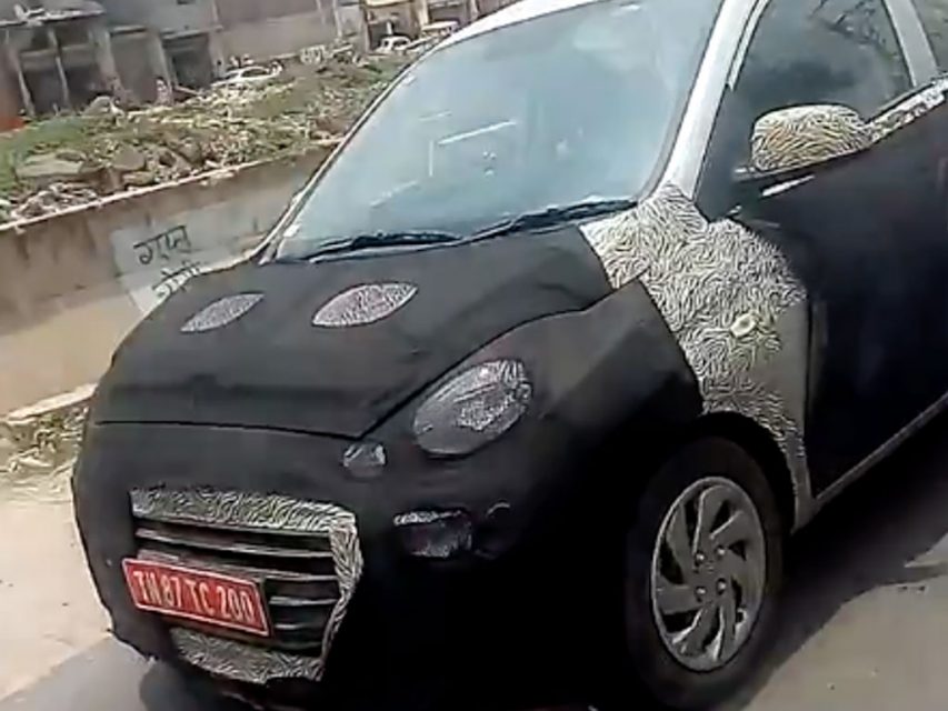 All-New 2018 Hyundai Santro Spied Front Grille