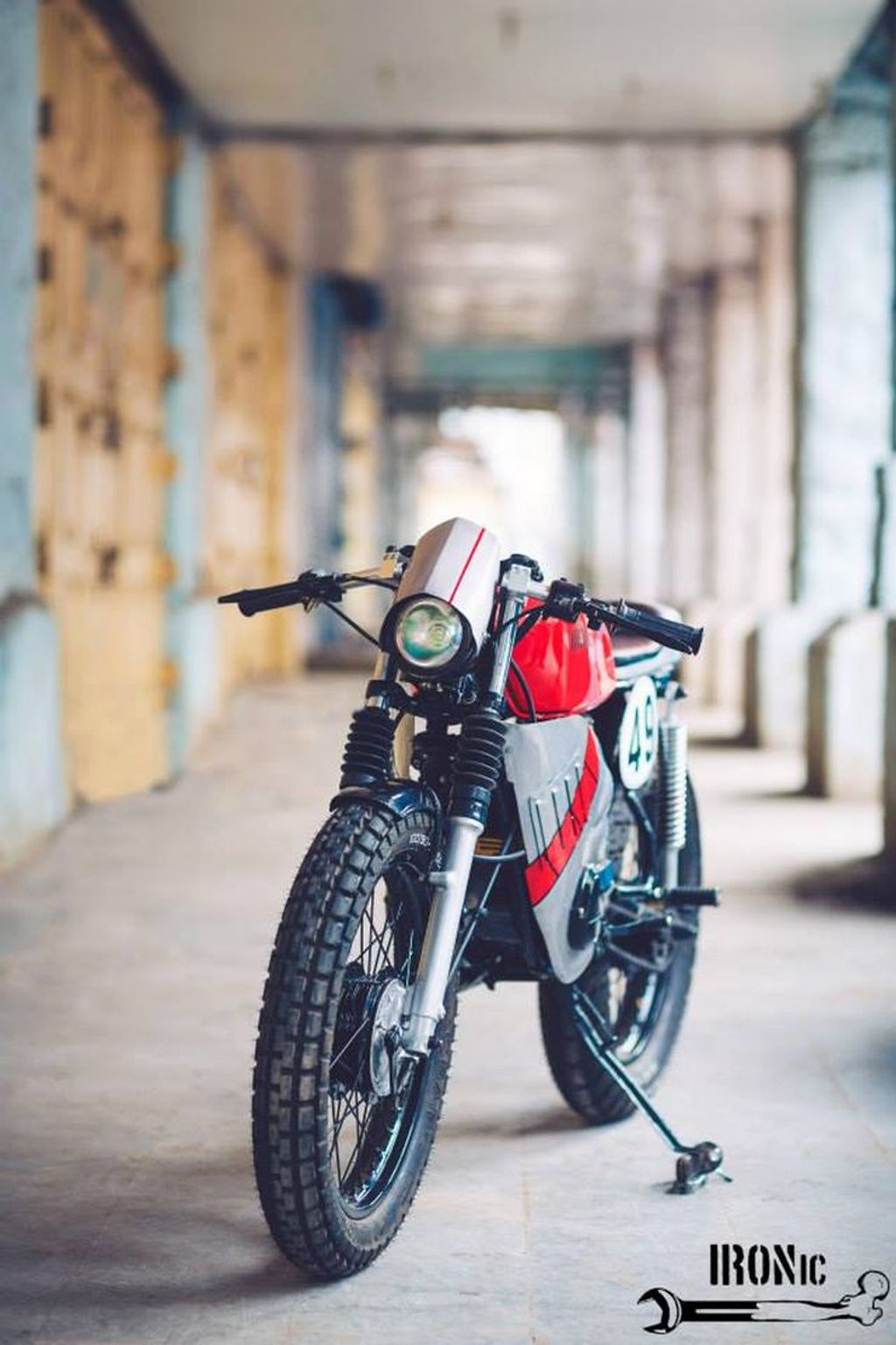 This Modified Yamaha RX100 Café Racer Is Ready For Battle