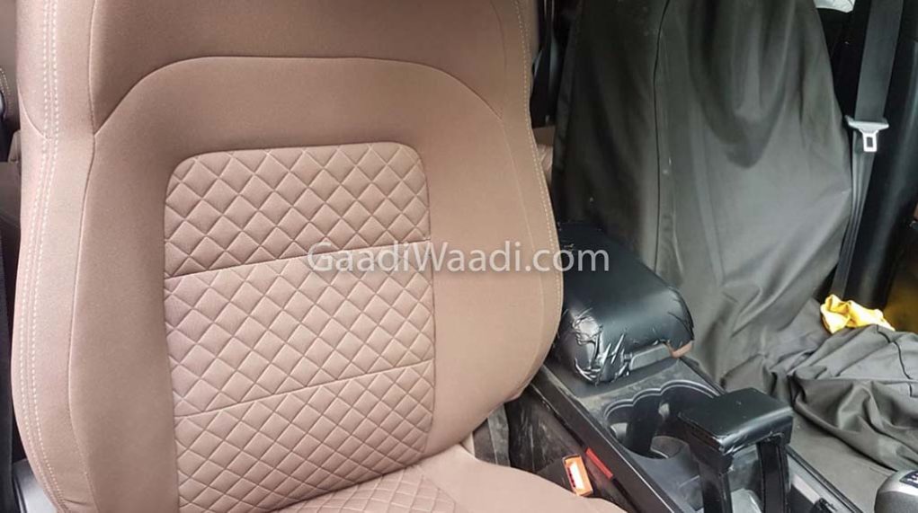 tata harrier interior seat upholstery images