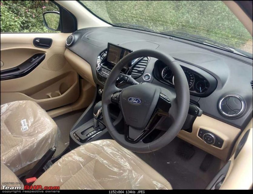 Ford Aspire Facelift Spied Again Gets New Audio System From