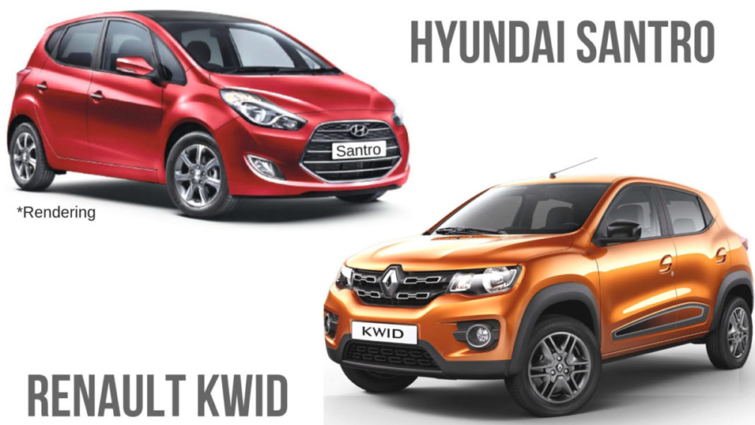 2018 Hyundai Santro vs Renault Kwid Comparison