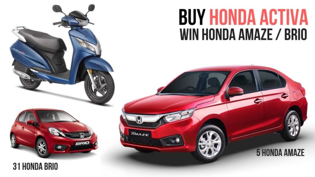Buy Honda Activa This Festive Season, Win Honda Amaze, brio