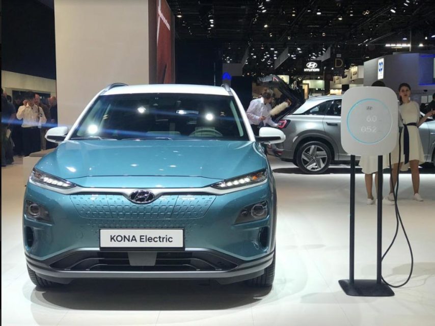 India-Bound Hyundai Kona Electric Displayed At Paris Motor Show