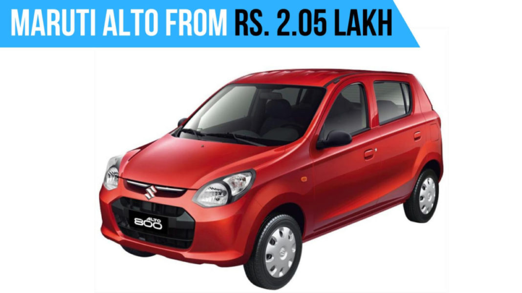 Maruti Alto 800 From Rs. 2.05 Lakh In October,