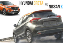 New Nissan Kicks vs Hyundai Creta Comparison