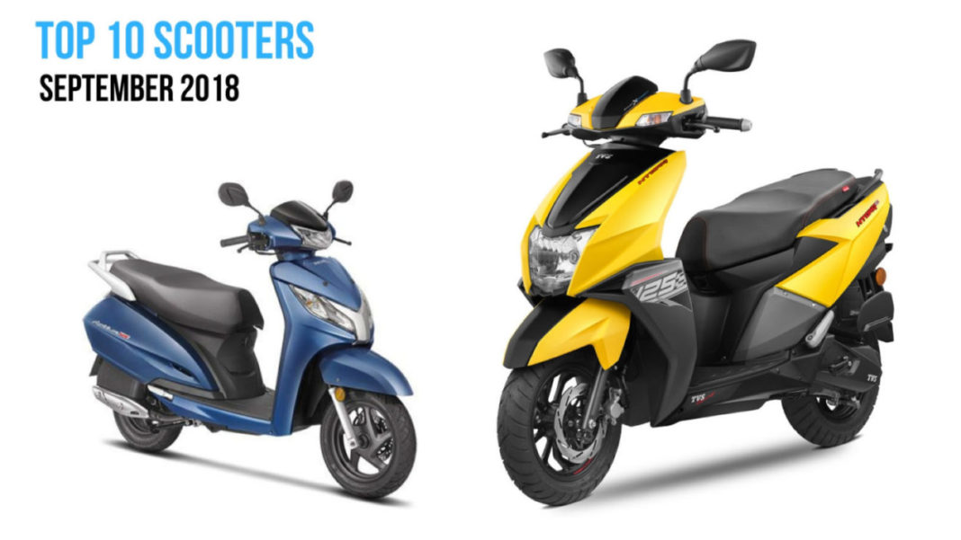 Top 10 Selling Scooters In September 2018 In India