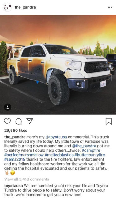 Toyota Gives New Truck To A Man Who Saved Many Lives From Wildfire 1