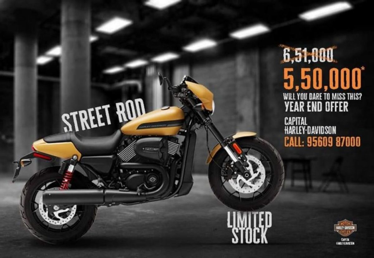 Upto 1 Lakh Discount On Harley Davidson Street 750 Series