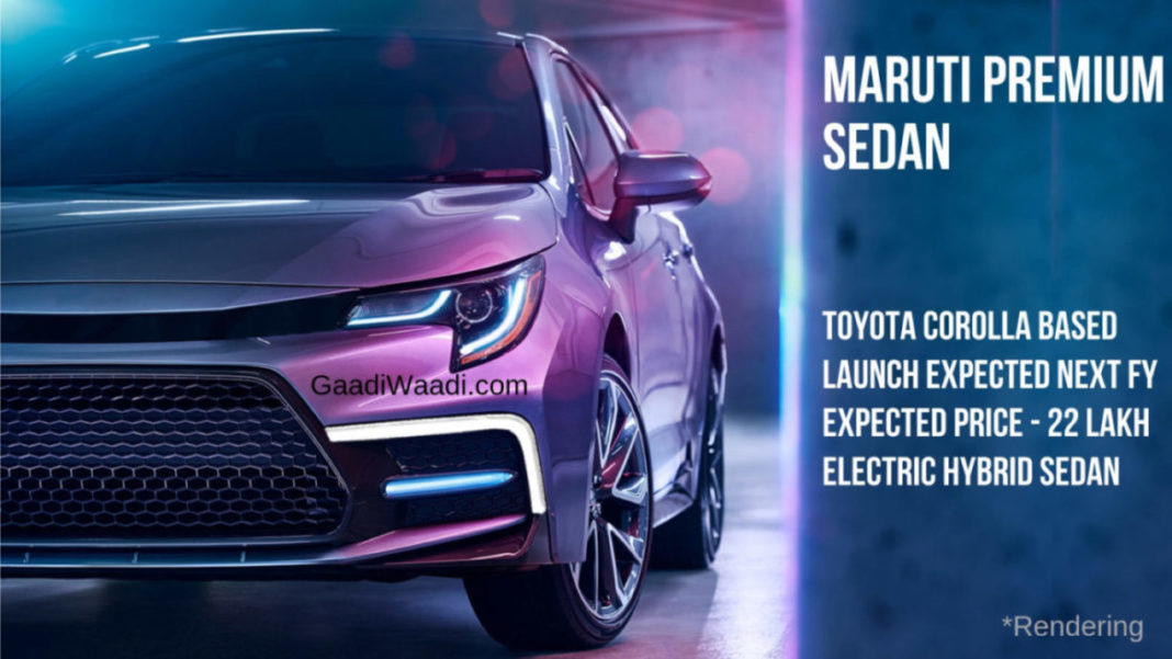 Upcoming Maruti Corolla-based Sedan Will Be An Electric Hybrid
