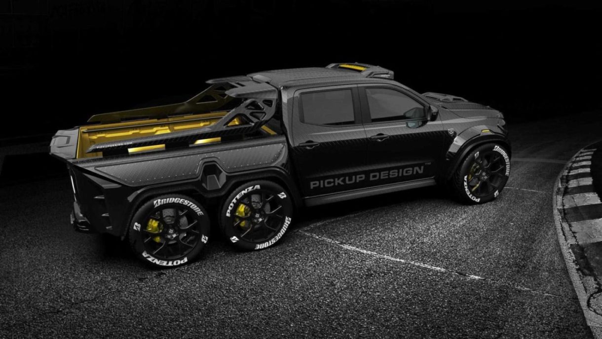 This 6-Wheeled Mercedes-Benz X Class Pickup Truck Mod Is Simply Outrageous