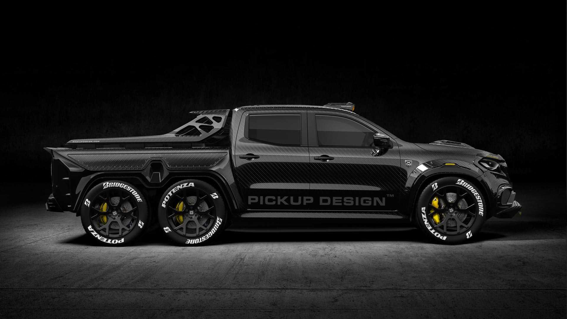 This 6-Wheeled Mercedes-Benz X Class Pickup Truck Mod Is Simply Outrageous