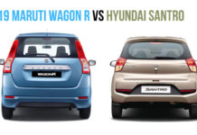 2019 Maruti Wagon R vs hyundai santro rear