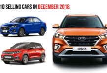 Top 10 Selling Cars In December 2018