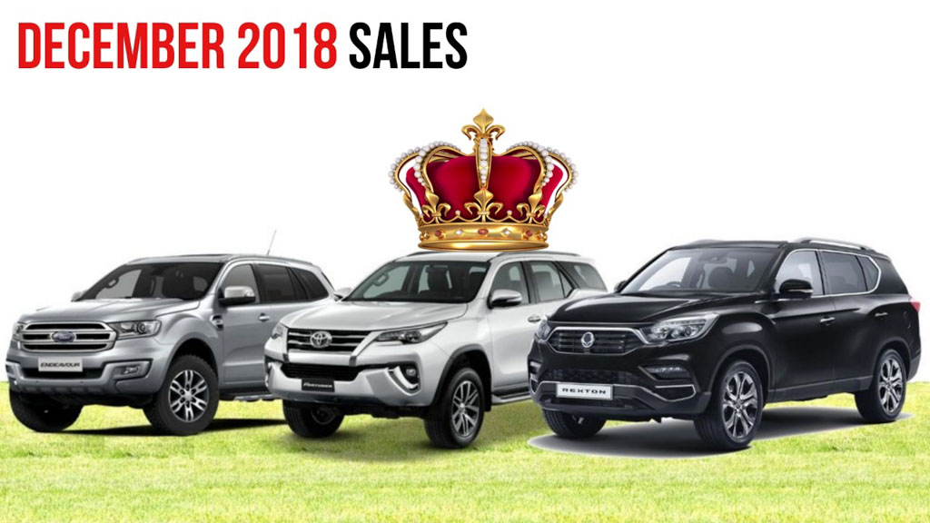 toyota fortuner ford endeavour mahindra alturas december 2018 sales