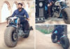 royal enfield with tractor tyres