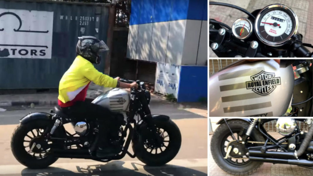 Royal Enfield Cruiser Converted Into A Classic Bobber Looks Muscular